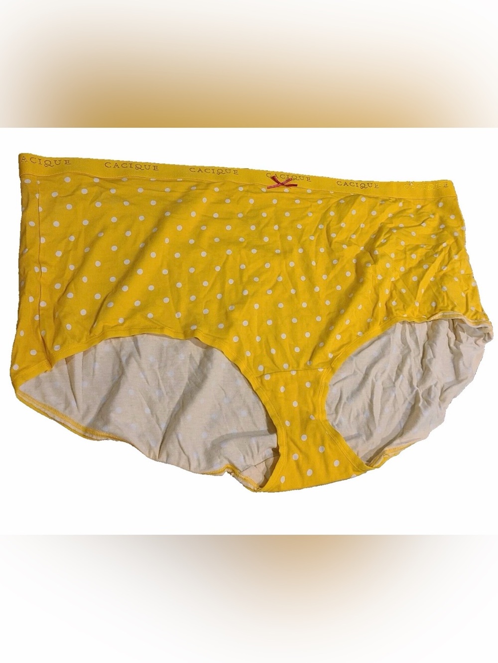 Lane Bryant Cacique Yellow and white dot Panties (bottom pair are sold)